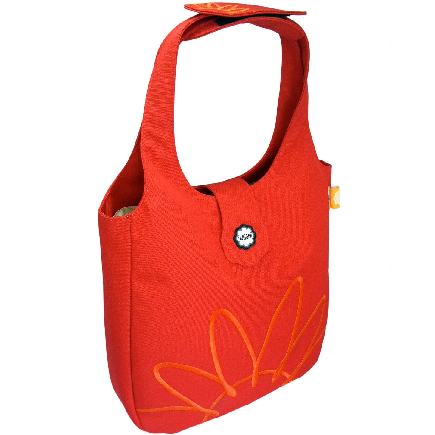 Die Hugger 13-Zoll Designer-Laptoptasche 360T-102 in rot besteht aus wasserabweisendem Material und bietet Polsterung und Komplettschutz