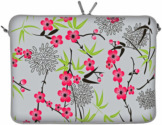 LS104 Sakura Designer Laptop Tasche in grau-pink für Tablets, Laptops und Macbooks