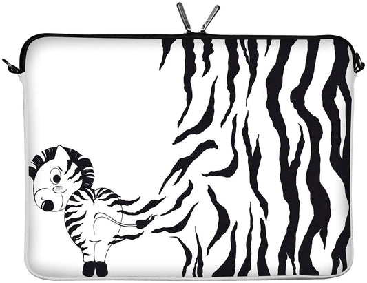 LS111 Zebra Designer Laptop Tasche in schwarz-weiß für Tablets, Laptops und Macbooks