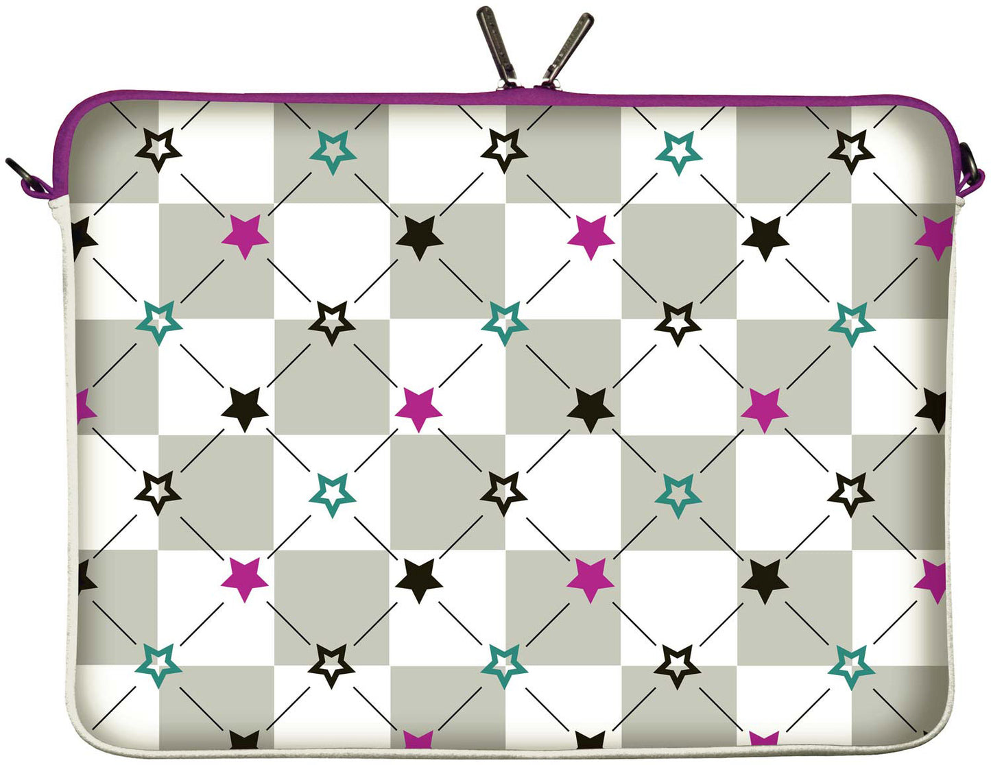 LS112 Stars Designer Tasche für Laptop in weiß für Tablets, Laptops und Macbooks