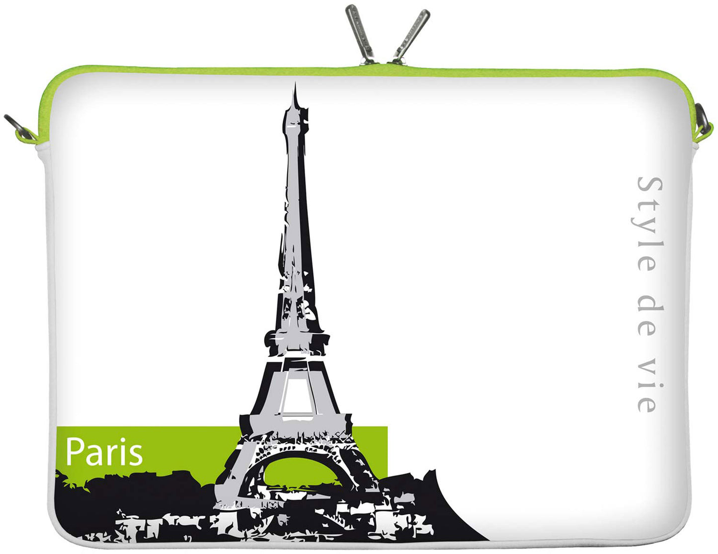 LS136 Paris Designer Tasche für Laptop in weiß für Tablets, Laptops und Macbooks