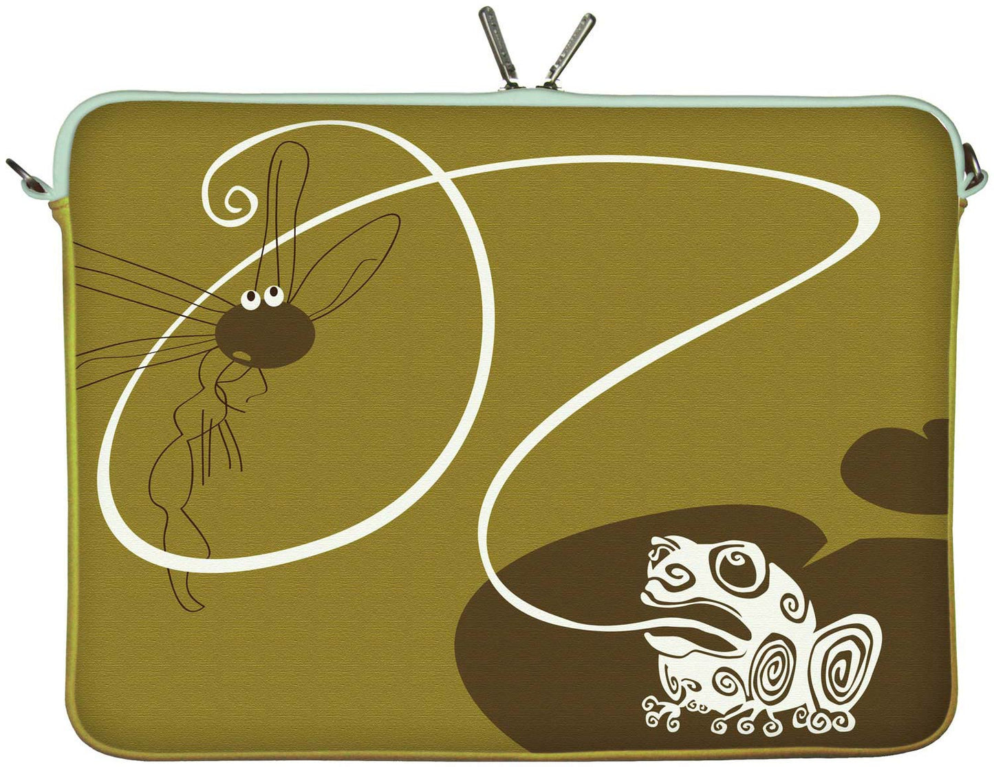 LS147 Frog King Designer Laptop Tasche olivfarben für Tablets, Laptops und Macbooks