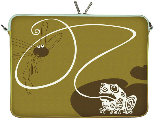 LS147 Frog King Designer Laptop Tasche olivfarben für Tablets, Laptops und Macbooks