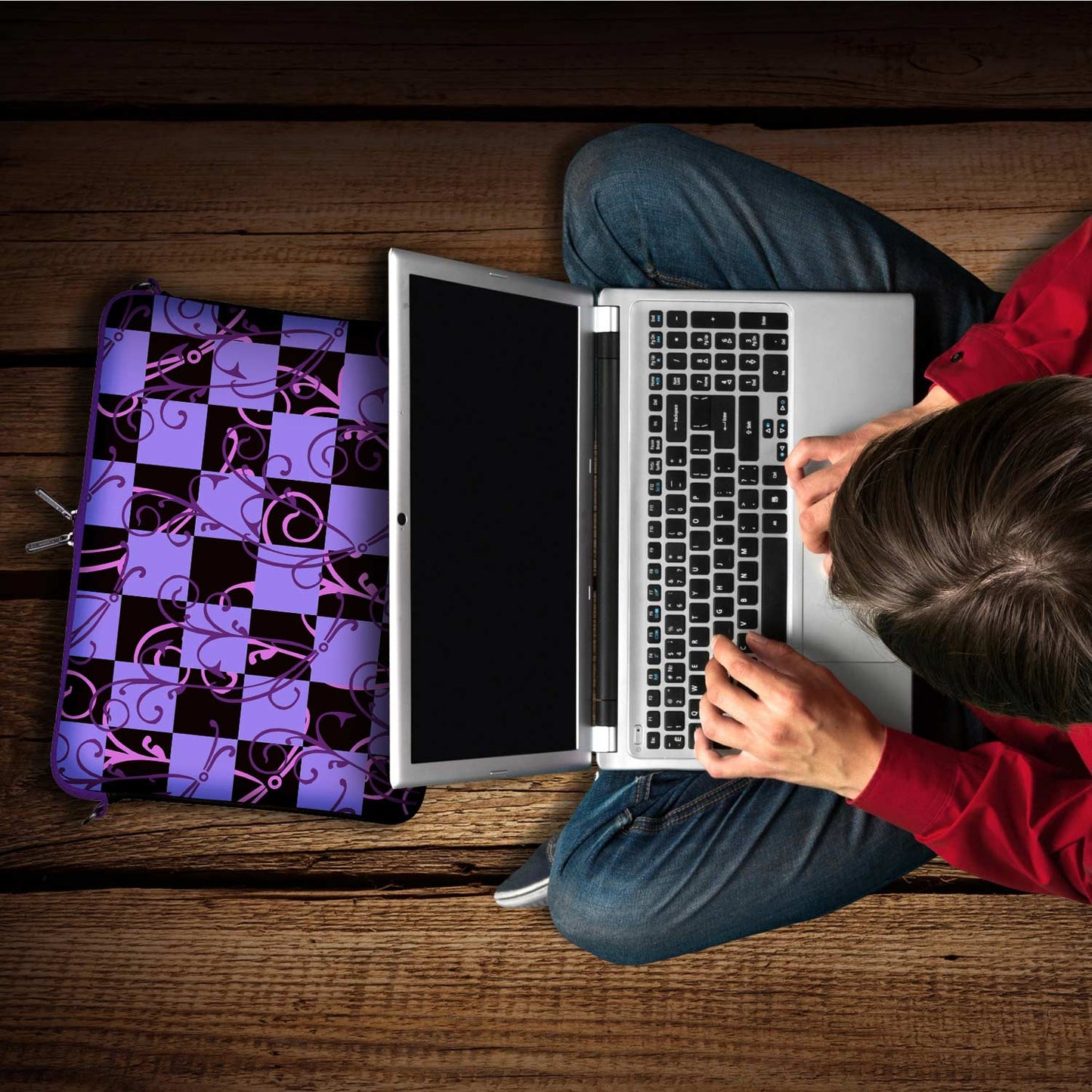 Trendige LS113 Purple Designer Tasche für Notebook in violett
