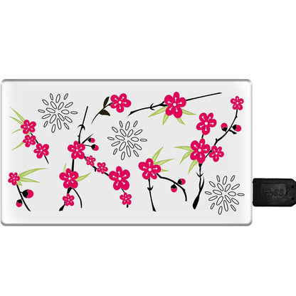 Auffallende Silikonhülle im Sakura-Blüten-Design für externe Festplatten und SSD