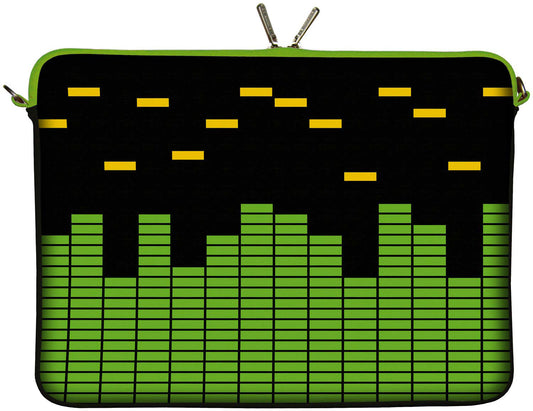 LS154 Equalizer Designer Laptop Tasche in schwarz-grün für Tablets, Laptops und Macbooks