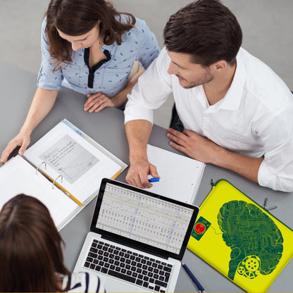 LS166 IT-Brain Designer Schutzhülle für Laptop in gelb-grün als Business-Zubehör im Büro, bei Kunden und auf Dienstreisen